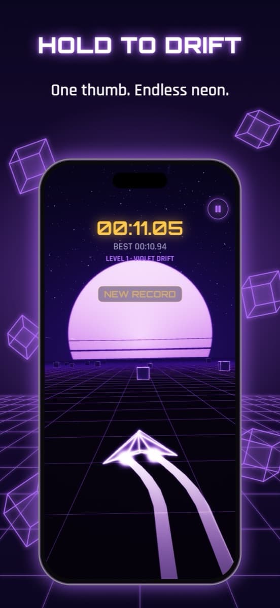 Neon Drift Zero level 1, Violet Drift